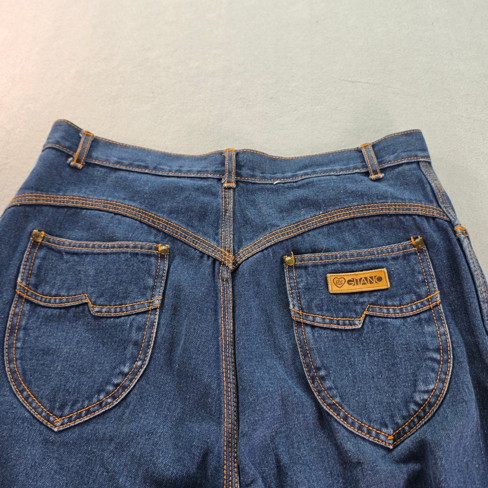 Gitano Vintage High Rise Mom Jeans 14 Long Tapered Indigo Retro Grunge 80s 90s - Picture 6 of 9